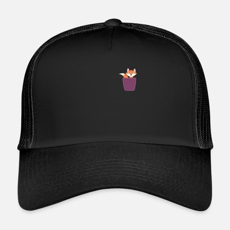 Fox in breast pocket Trucker Cap