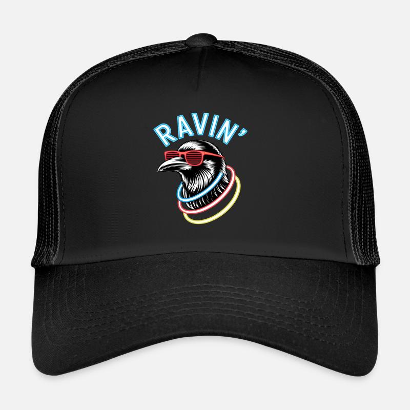 Ravin' Rabe pour les festivals techno Casquette trucker 