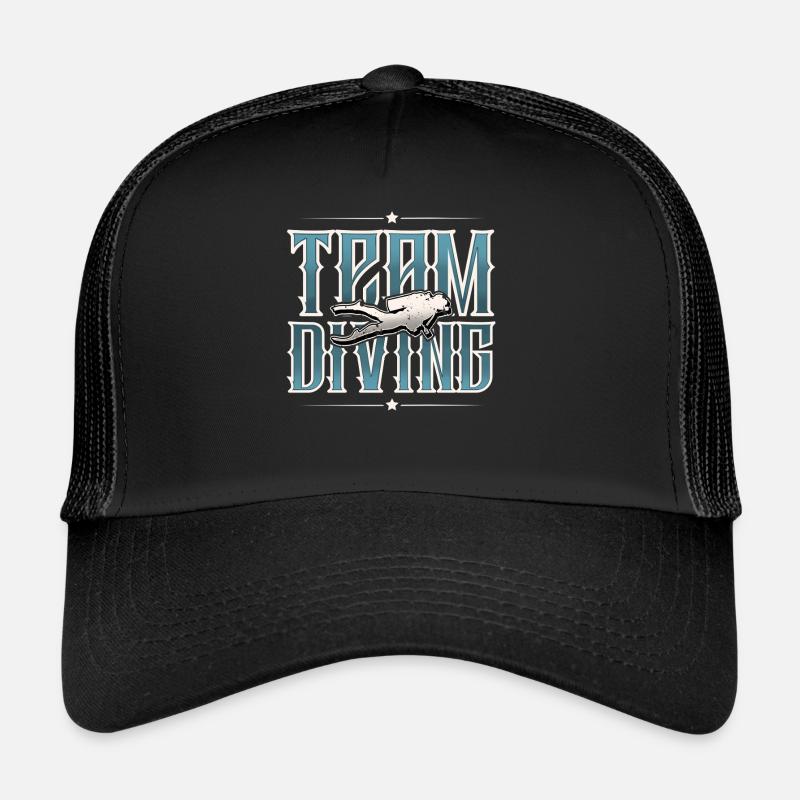 Tauchen Taucher Team - Trucker Cap - Schwarz/Schwarz