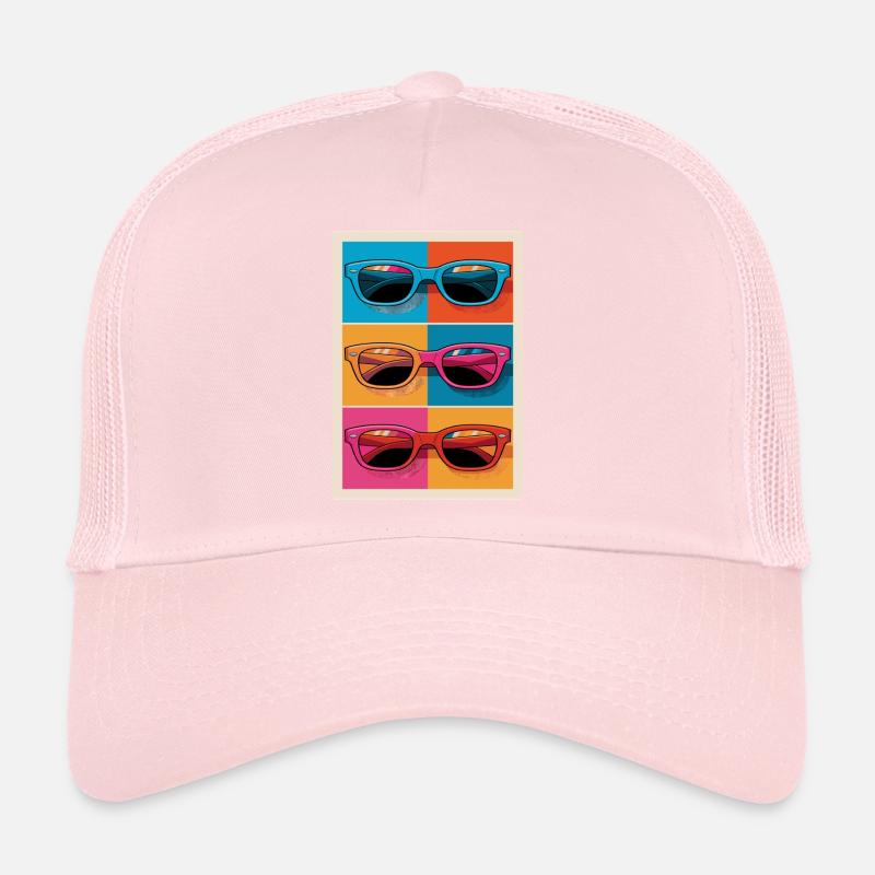 Lunettes de soleil colorées style Pop Art Casquette trucker 