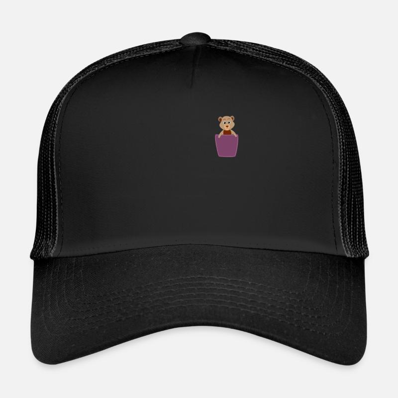 Ours dans la poche de poitrine Casquette trucker 