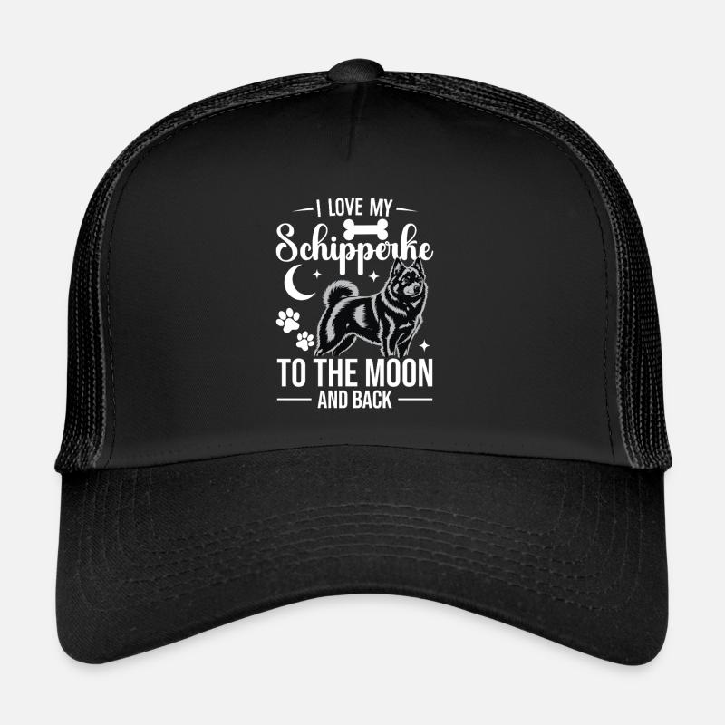 J’adore mon Schipperke to the moon et Backi Casquette trucker 