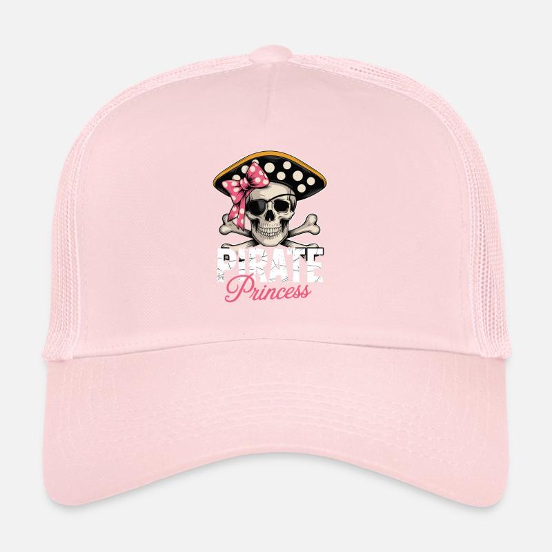 Pirate Princess Skull with Bow Trucker Cap