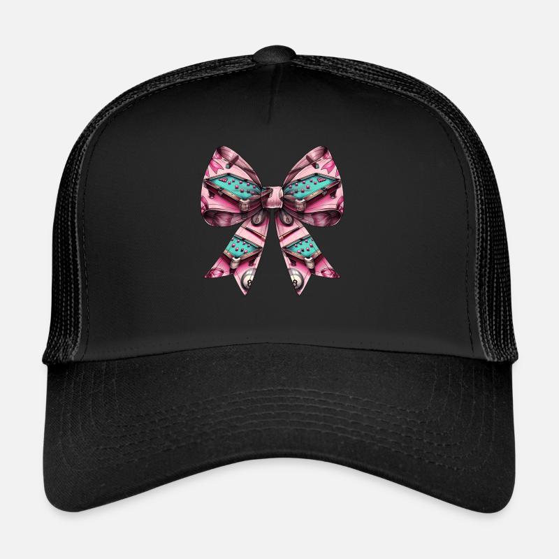 Coquette Bow Billard Table de billard Boules de queue Casquette trucker 