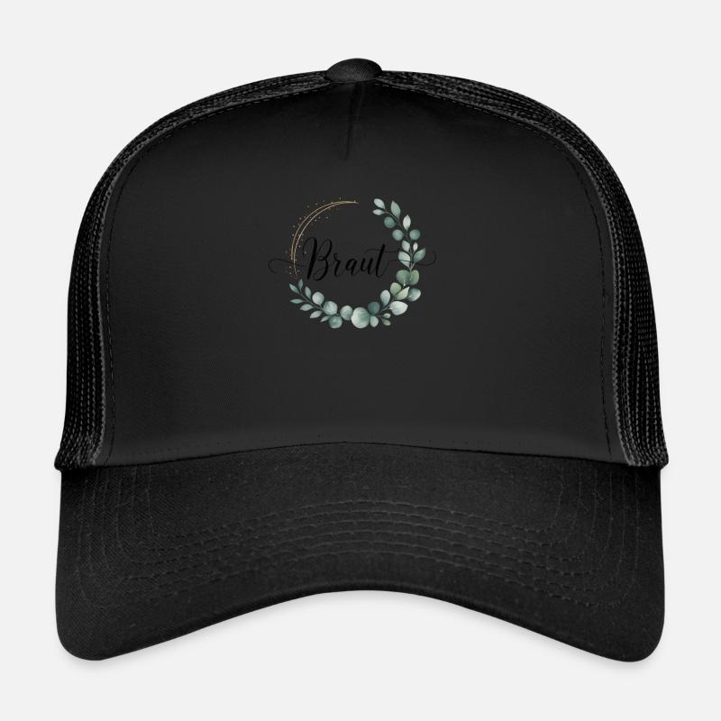 Couronne de fleurs de mariée Eucalyptus Enterrement de vie de garçon Mariage Casquette trucker 