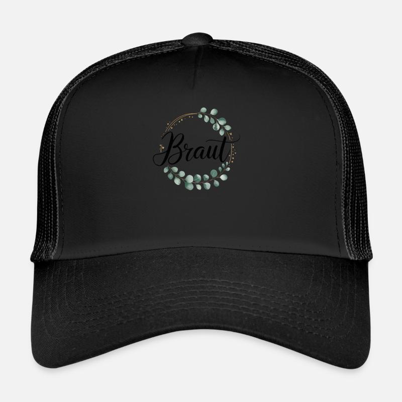 Bridal Flower Wreath Eucalyptus Bachelor Party Wedding Trucker Cap