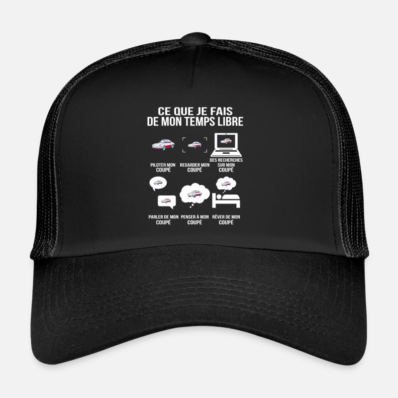 Ce que je fais de mon temps libre Passion voiture Casquette trucker 