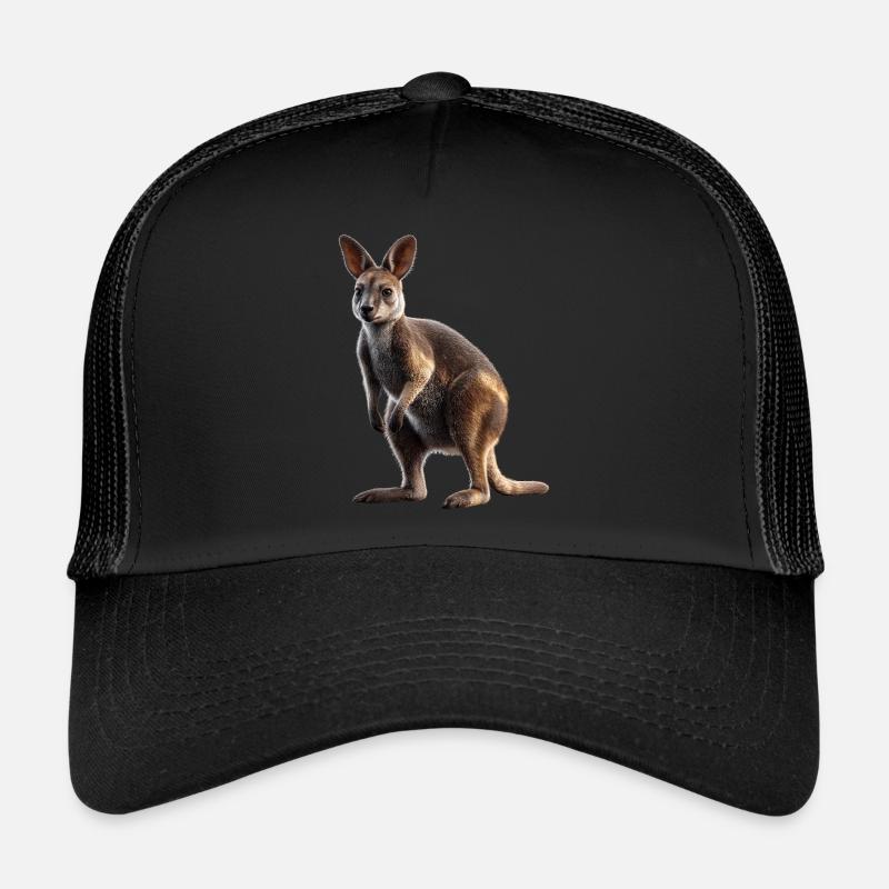 Wallaby Australie Outback Kangourou doux sauvage Casquette trucker 