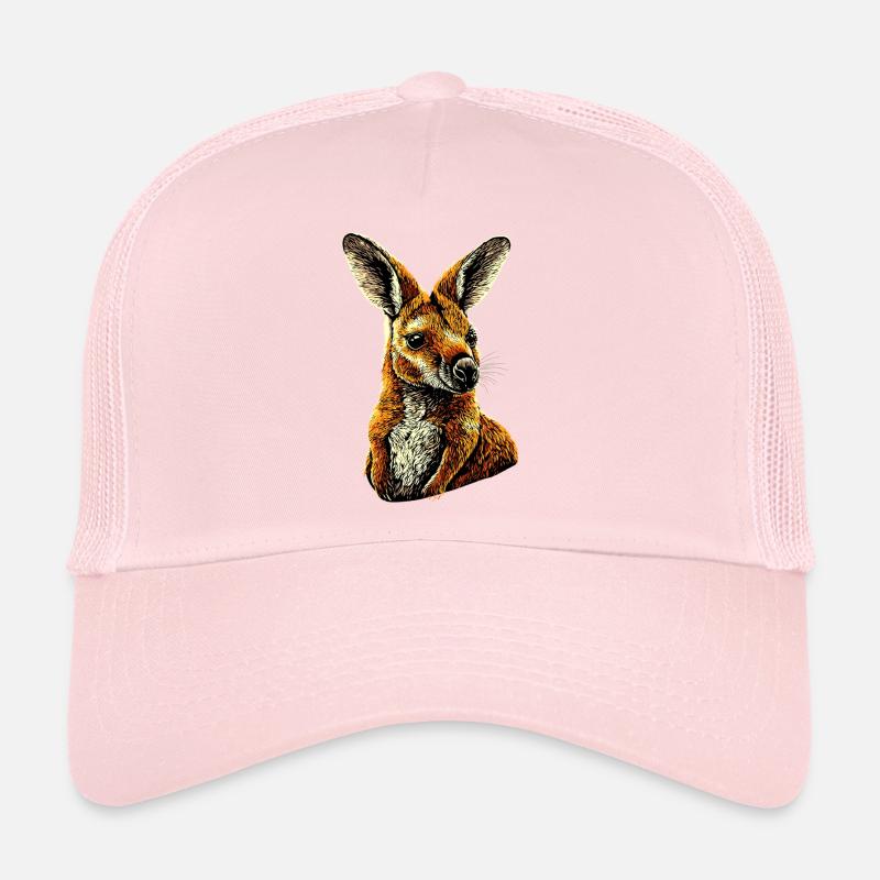 Wallaby Australie Outback Kangourou doux sauvage Casquette trucker 