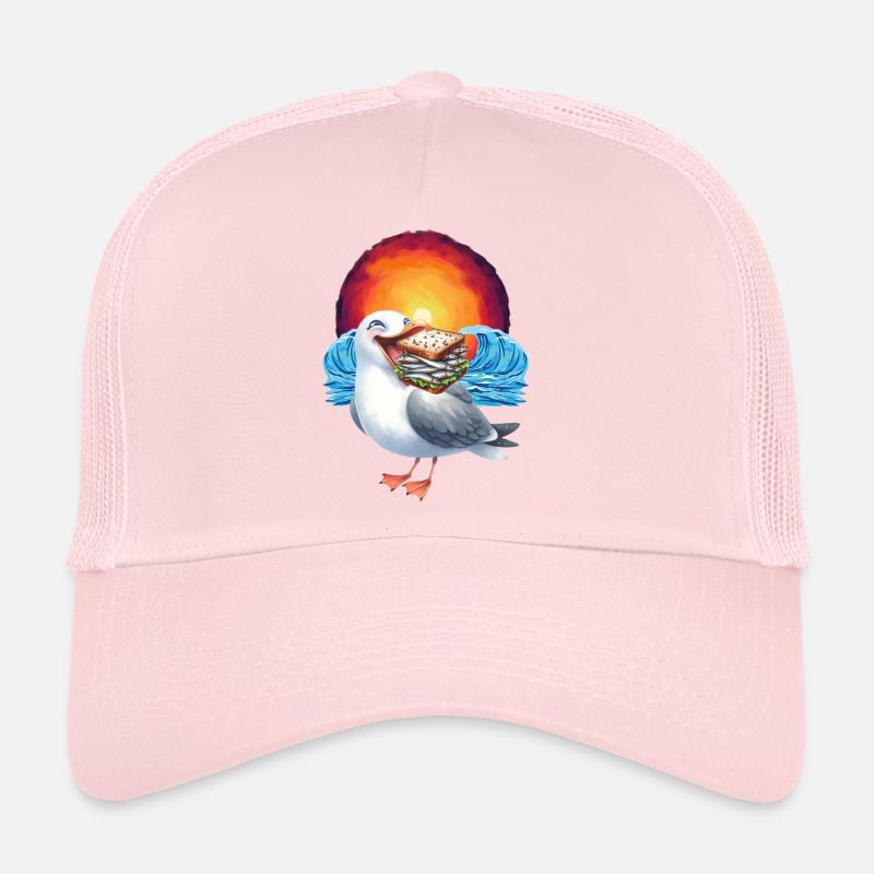 Sandwidsch Hareng Poisson Mouette Maritime Casquette trucker 