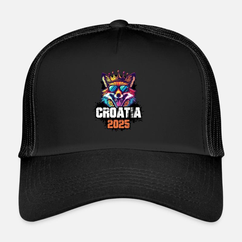 Croatia 2025 Vacation Fox Trucker Cap