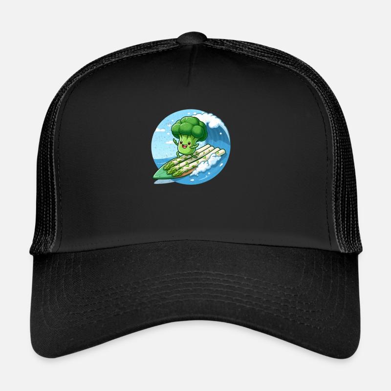 Le brocoli surfe sur les asperges Casquette trucker 