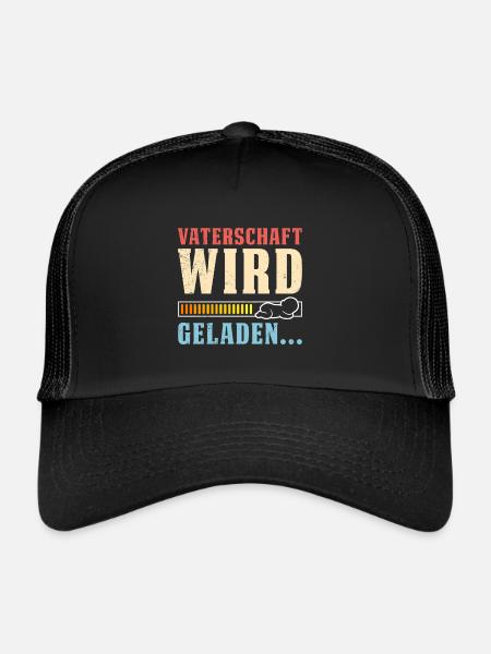 VATERSCHAFT WIRD GELADEN Lustiges - Trucker Cap - Schwarz/Schwarz