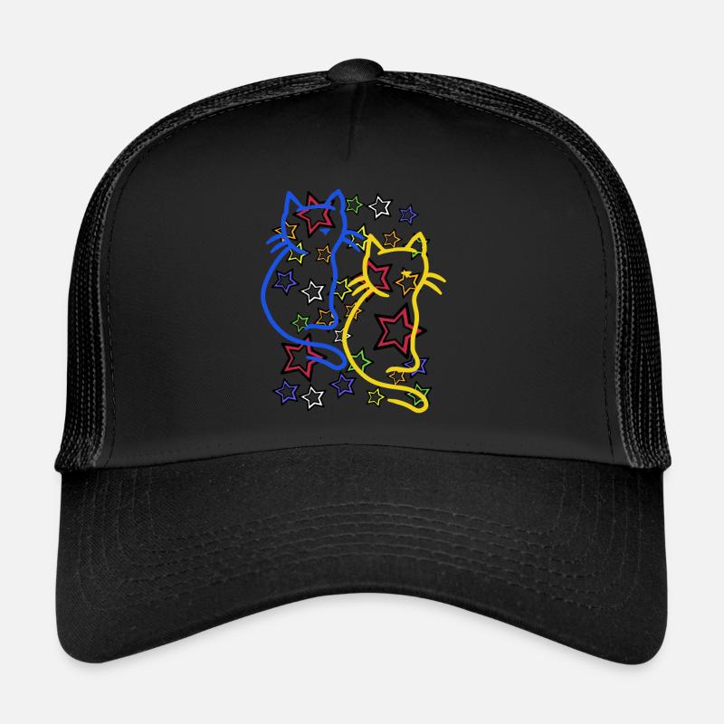 Retro Katze Katzen 60er Trucker Cap