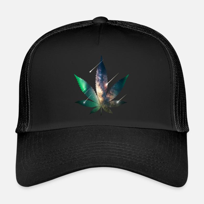Galaxy Hanfblatt - Cannabis - Weed Trucker Cap