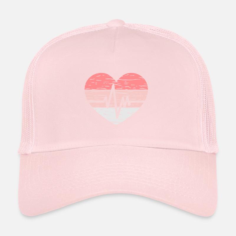 Krankenschwester Vintage Herzschlag Trucker Cap