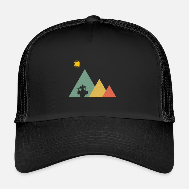 Schlagzeug Schlagzeuger Berge Trucker Cap