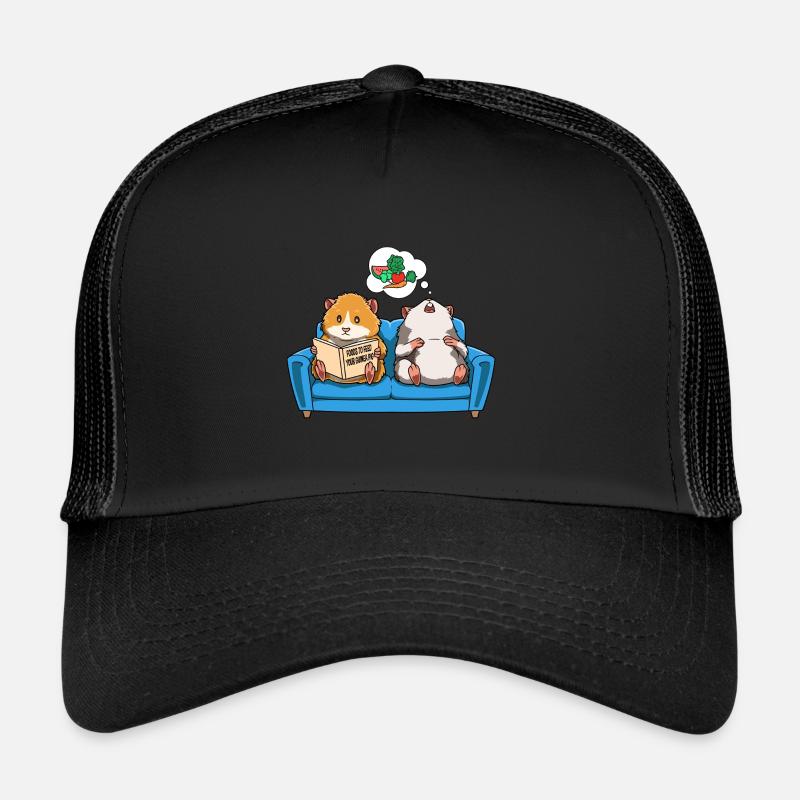 Meerschweinchen Sofa Lesen Träumen Futter Casquette trucker 