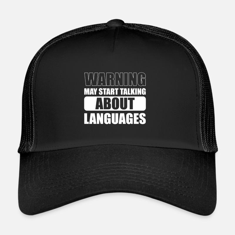 über Sprachen reden. Sprachliche Person Geschenk Trucker Cap