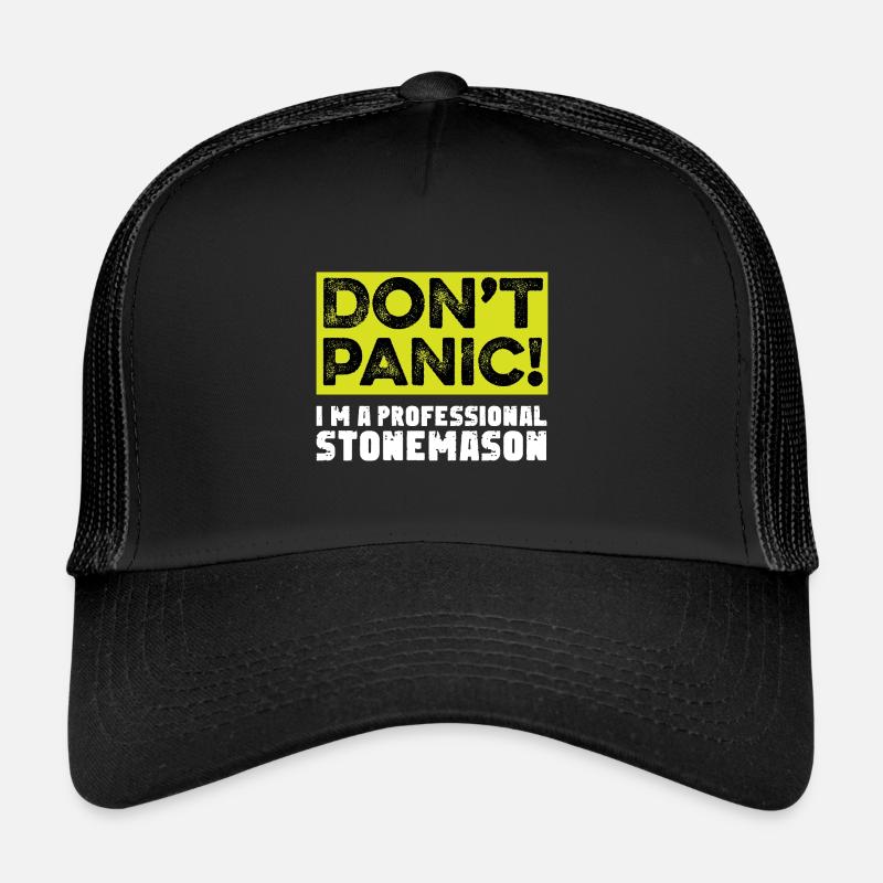 Ich bin professionelle Stonemason. Handwerker Gift - Trucker Cap - Schwarz/Schwarz