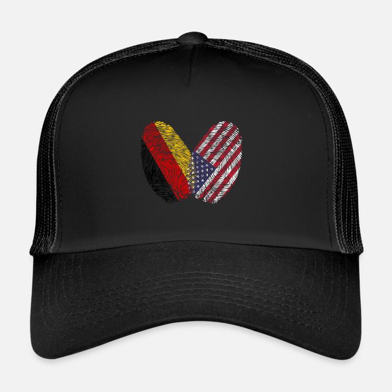 Empreinte digitale USA Amérique Américains Casquette trucker 