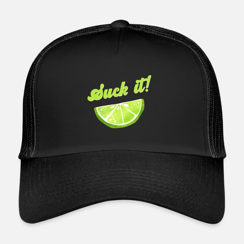 Lime Slice Cocktail Bar Suck It Saying Casquette trucker 