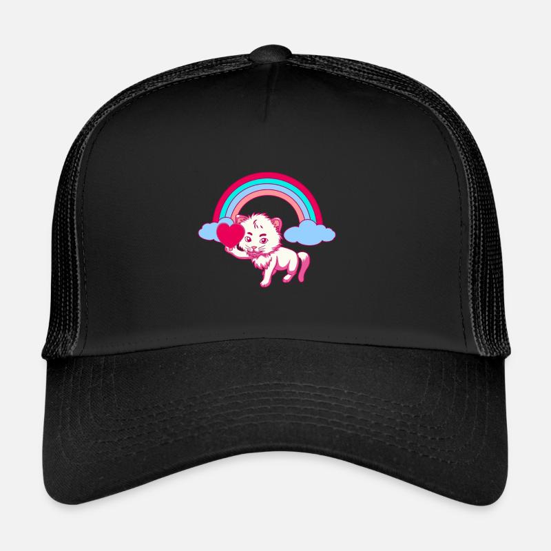 Regenbogen weiches Kätzchen Kinder Kleinkind Baby Trucker Cap