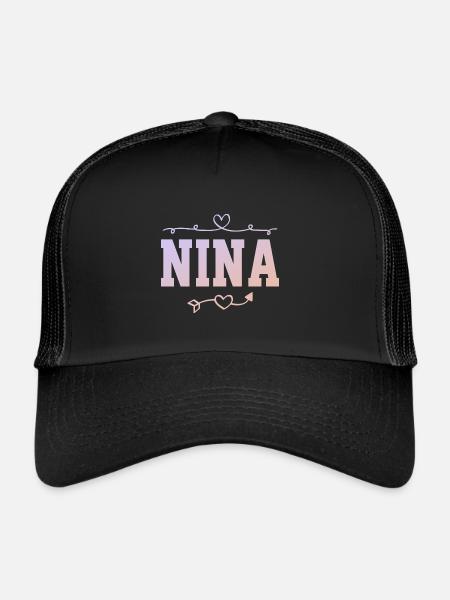 Nina - Casquette trucker  - noir/noir - Devant