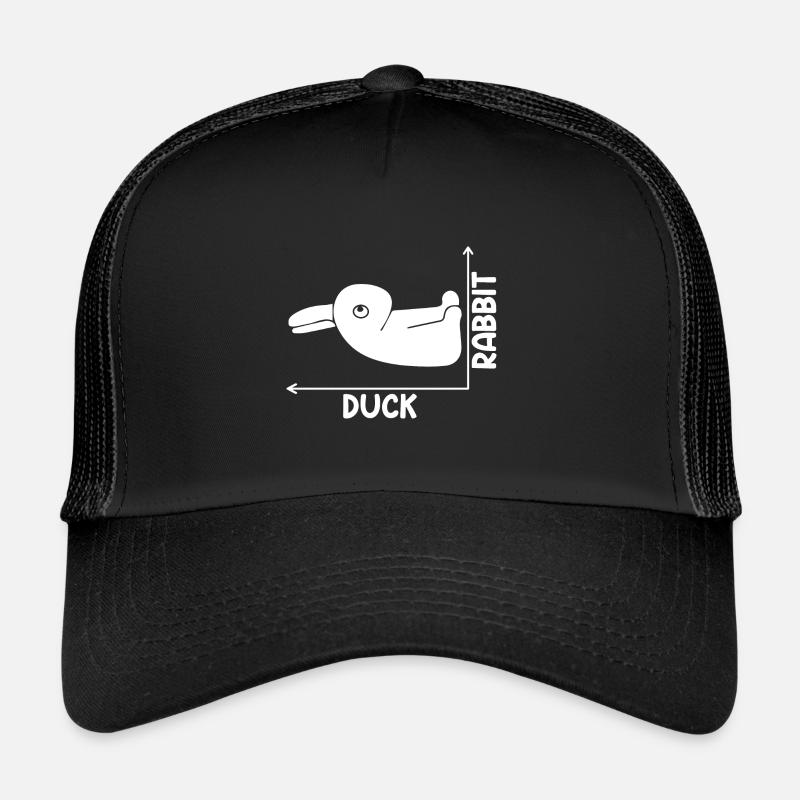 Funny Duck Or Rabbit Optical Illusion For Future Trucker Cap