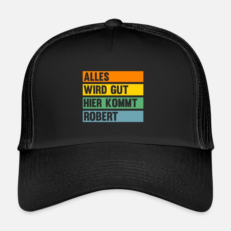 Robert - Trucker Cap - Schwarz/Schwarz