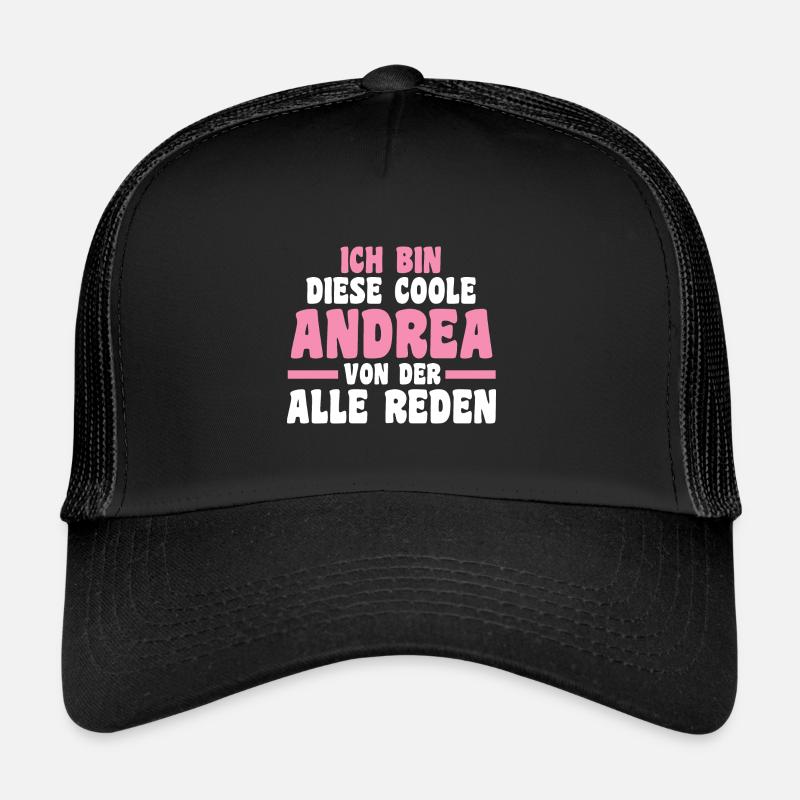 Andrea - Trucker Cap - Schwarz/Schwarz