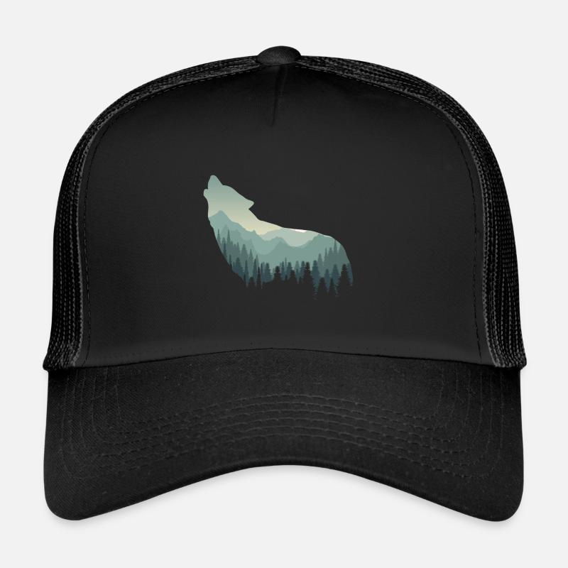 Loup - Casquette trucker  - noir/noir