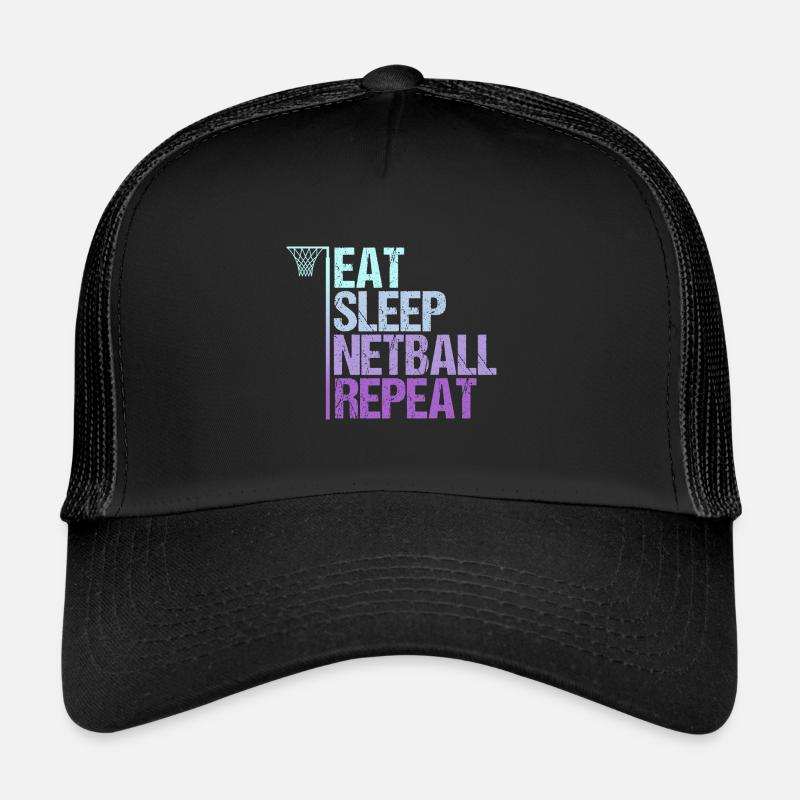 Netball Funny Netball Player - Trucker Cap - black/black