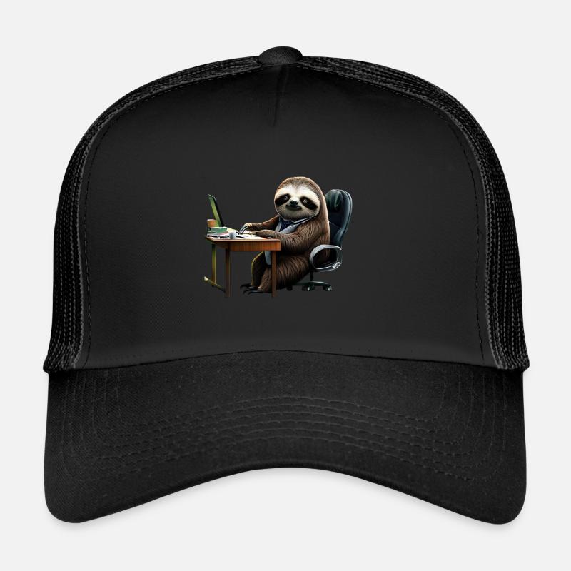 Paresseux de bureau Casquette trucker 