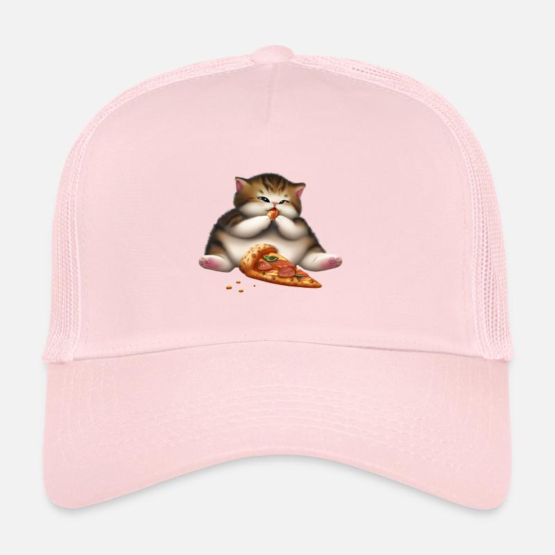 Chat amateur de pizza Casquette trucker 