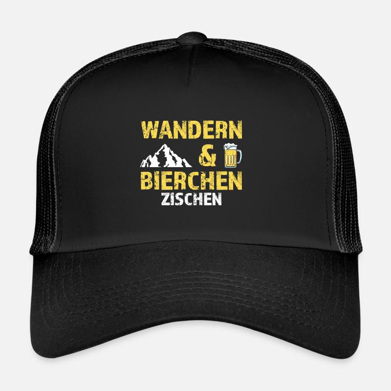 Wandern Bier Wanderer Geschenk Trucker Cap
