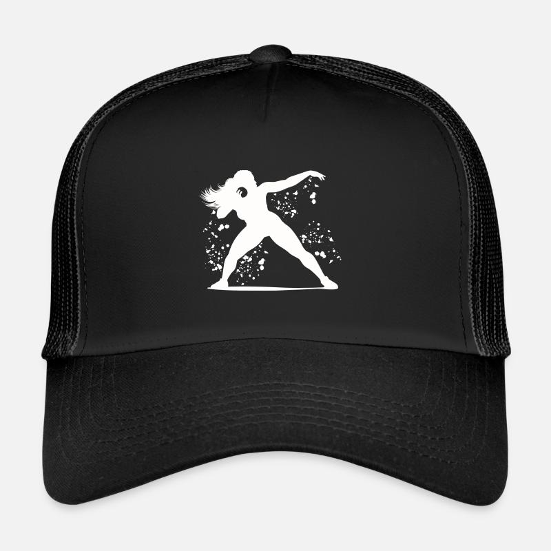 Kugelstoßer Colorsplash Kugelstoßen - Trucker Cap - Schwarz/Schwarz