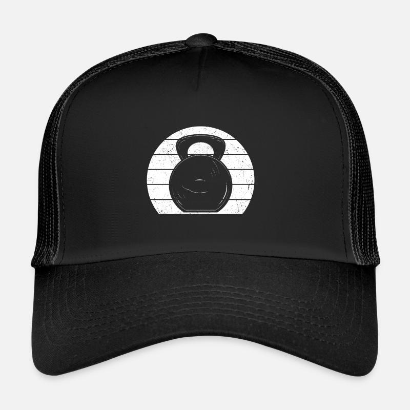 Powerlifting Bodybuilder Bells Retro Trucker Cap