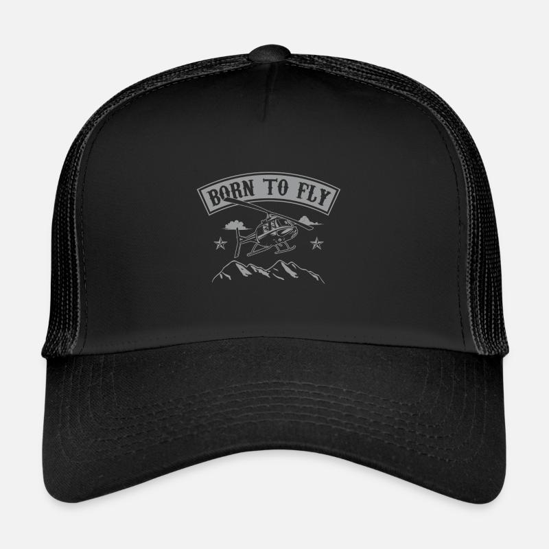 Born To Fly Helikopter Pilot Berge Hubschrauber Trucker Cap