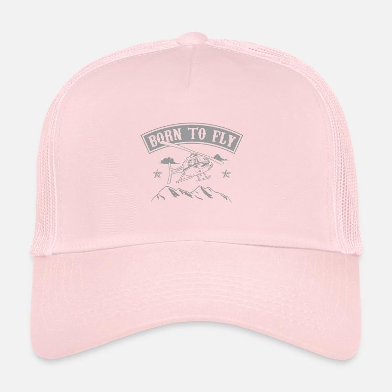 Born To Fly Helikopter Pilot Berge Hubschrauber Trucker Cap