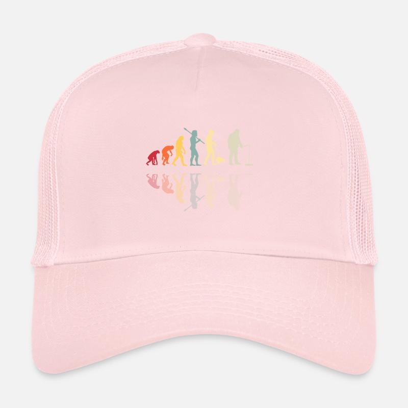 Pêcheur Human Evolution Vintage Ice Fishing Casquette trucker 