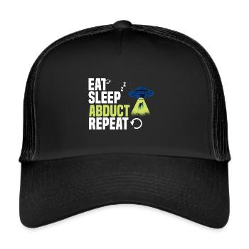 Mangez dormir amusant Vie extraterrestre pour un - Casquette trucker  - noir/noir - Devant