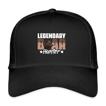 Legendärer lustiger Grunt-Jagd-Humor für - Trucker Cap - Schwarz/Schwarz - Vorne