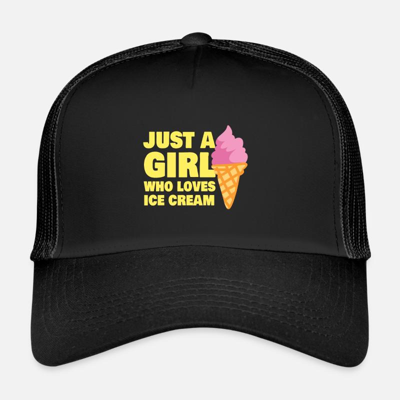 Juste une fille qui aime la crème glacée drôle de crème glacée Casquette trucker 