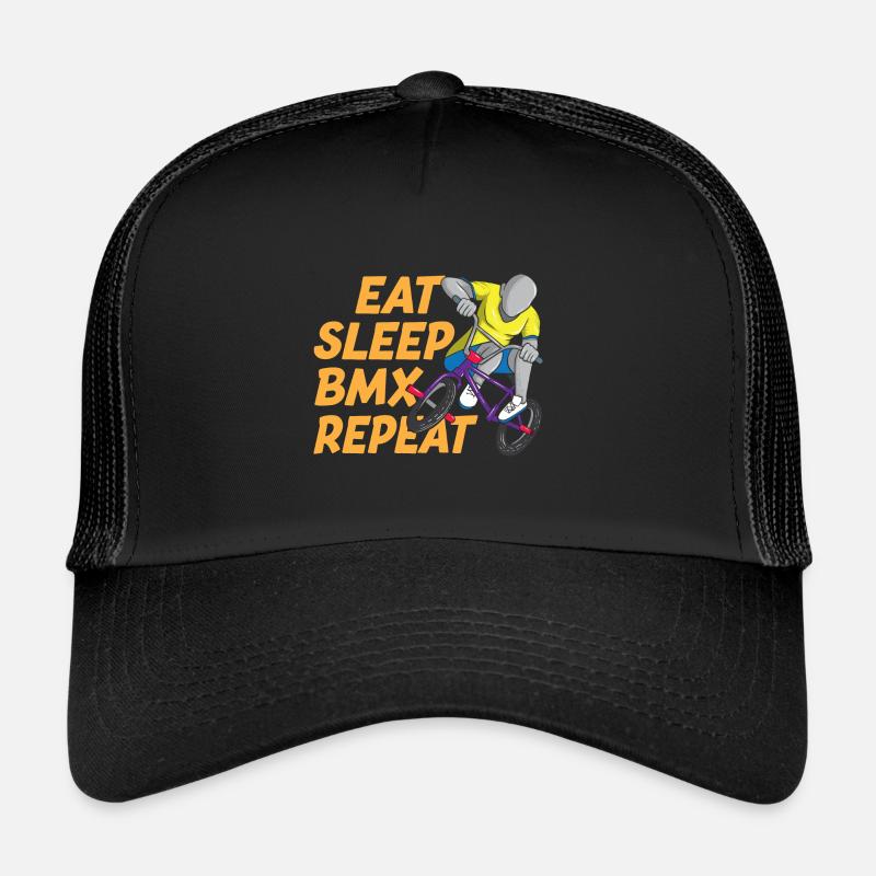 Mangez du sommeil BMX Répéter drôle BMX Casquette trucker 
