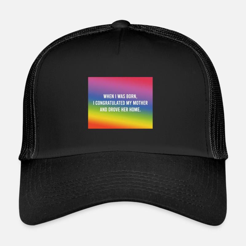 When I was born... - Trucker Cap - black/black