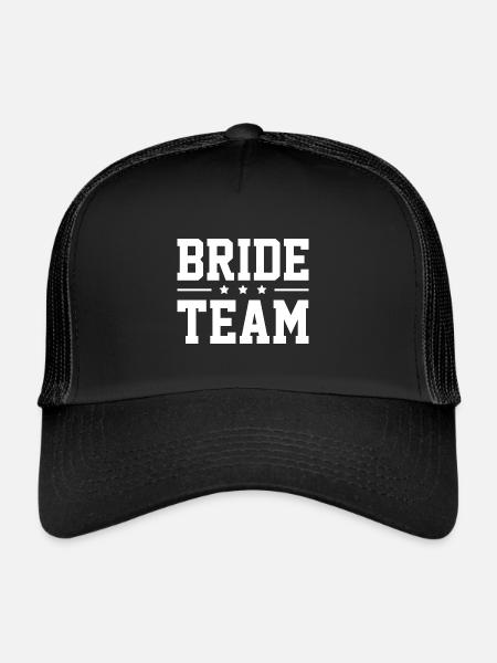 Équipe de la mariée - Casquette trucker  - noir/noir - Devant