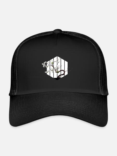 BONSAI Yamadori Japanese Cherry Bonsai Master - Trucker Cap - black/black - Front