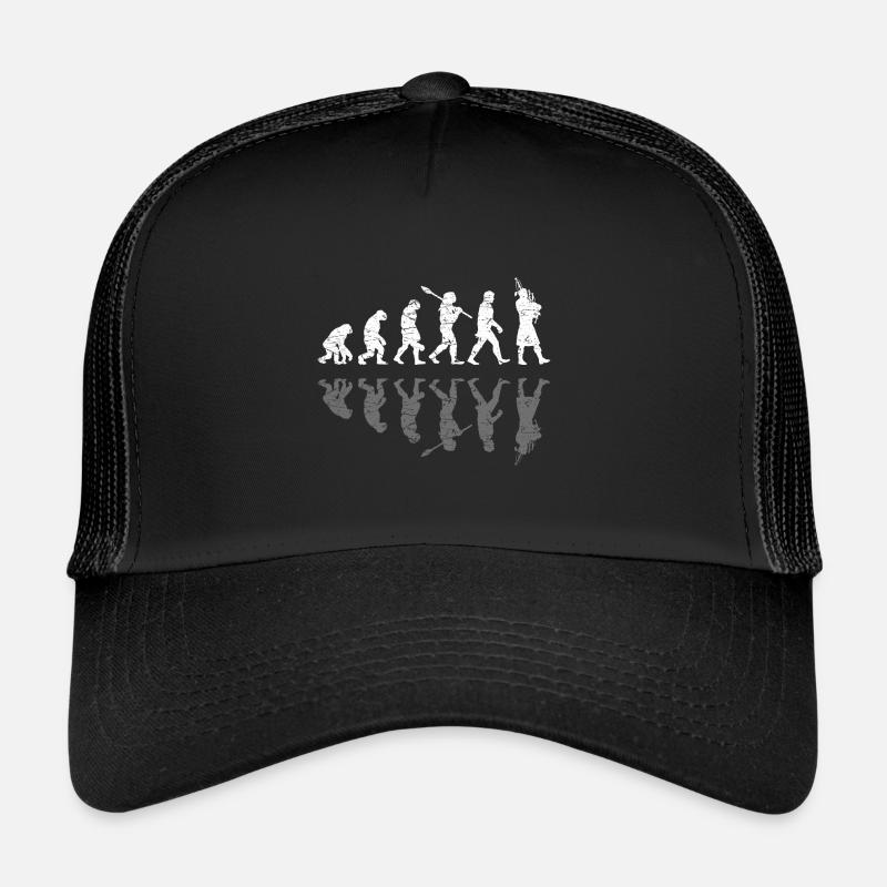 Bagpipe Evolution Woodwind Instrument - Trucker Cap - Schwarz/Schwarz