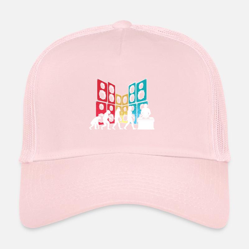 Evolution of man DJ Techno Vinyl Retro Vintage Trucker Cap